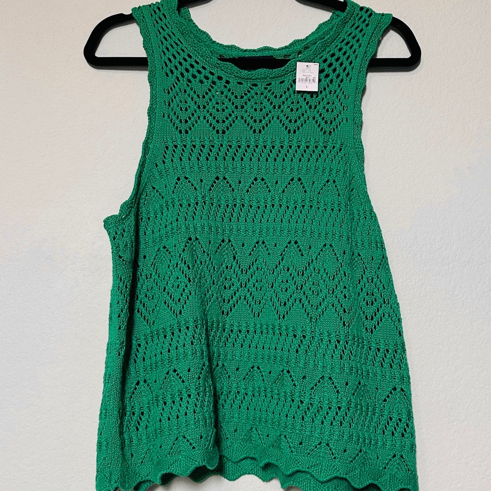 GAP Green Sleeveless Sweater